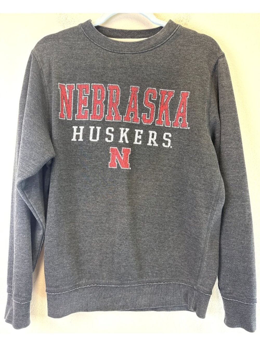 Nebraska Huskers Black Crewneck Sweatshirt Small NA92 By New Agenda Cotton Blend
